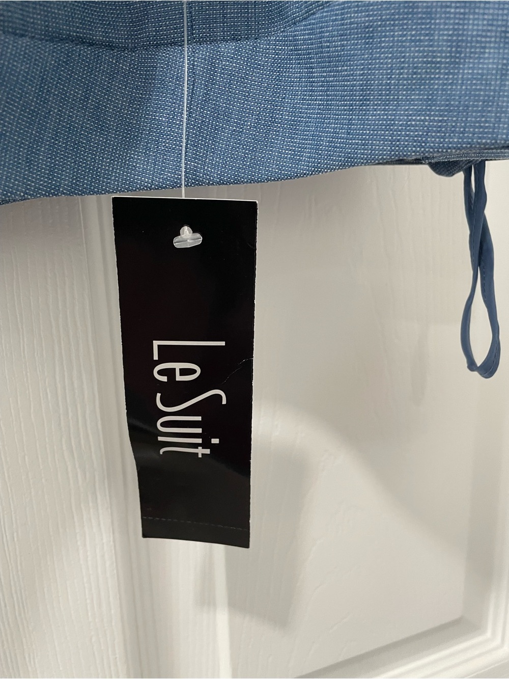 Le Suit Dusty Blue Women's Tailored Blazer and Pant Suit - Picture 2 of 6